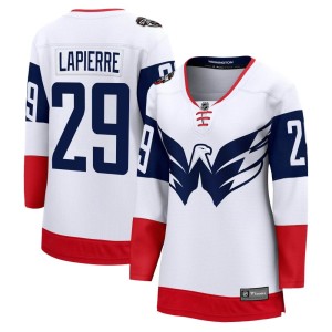 Washington Capitals Hendrix Lapierre Official White Fanatics Branded Breakaway Women's 2023 Stadium Series NHL Hockey Jersey