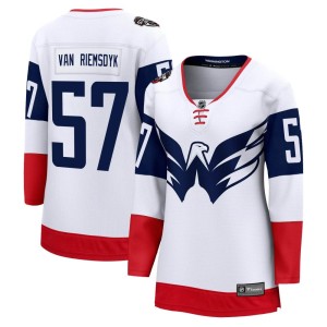 Washington Capitals Trevor van Riemsdyk Official White Fanatics Branded Breakaway Women's 2023 Stadium Series NHL Hockey Jersey