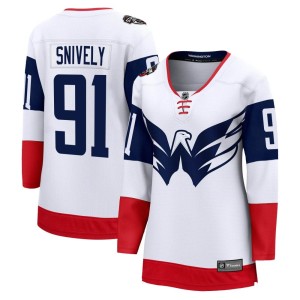 Washington Capitals Joe Snively Official White Fanatics Branded Breakaway Women's 2023 Stadium Series NHL Hockey Jersey