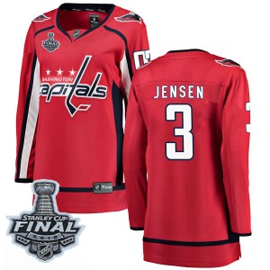 Washington Capitals Nick Jensen Official Red Fanatics Branded Breakaway Women's Home 2018 Stanley Cup Final Patch NHL Hockey Jer