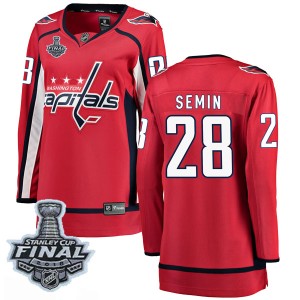 Washington Capitals Alexander Semin Official Red Fanatics Branded Breakaway Women's Home 2018 Stanley Cup Final Patch NHL Hockey