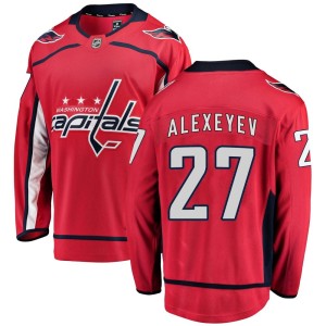 Washington Capitals Alexander Alexeyev Official Red Fanatics Branded Breakaway Adult Home NHL Hockey Jersey