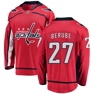 Washington Capitals Craig Berube Official Red Fanatics Branded Breakaway Adult Home NHL Hockey Jersey