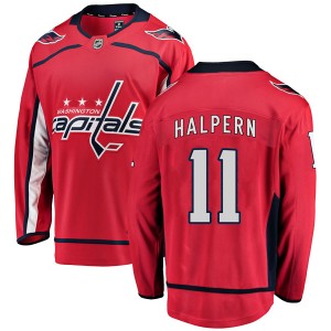 Washington Capitals Jeff Halpern Official Red Fanatics Branded Breakaway Adult Home NHL Hockey Jersey