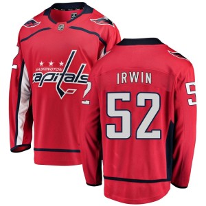 Washington Capitals Matt Irwin Official Red Fanatics Branded Breakaway Adult Home NHL Hockey Jersey