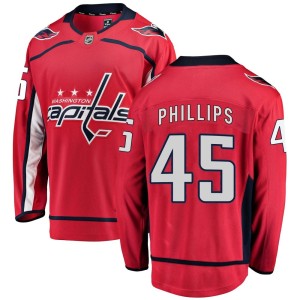 Washington Capitals Matthew Phillips Official Red Fanatics Branded Breakaway Adult Home NHL Hockey Jersey