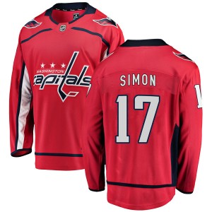 Washington Capitals Chris Simon Official Red Fanatics Branded Breakaway Adult Home NHL Hockey Jersey