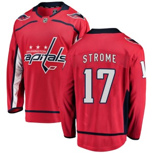 Washington Capitals Dylan Strome Official Red Fanatics Branded Breakaway Adult Home NHL Hockey Jersey