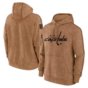 Washington Capitals Official Brown Adult 2023 Salute to Service Club Pullover Hoodie