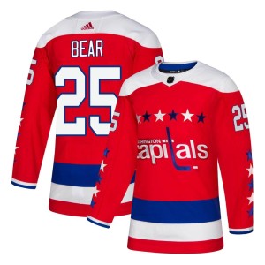 Washington Capitals Ethan Bear Official Red Adidas Authentic Youth Alternate NHL Hockey Jersey