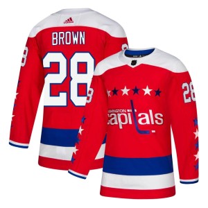 Washington Capitals Connor Brown Official Red Adidas Authentic Youth Alternate NHL Hockey Jersey