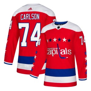 Washington Capitals John Carlson Official Red Adidas Authentic Youth Alternate NHL Hockey Jersey