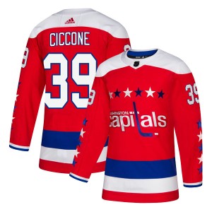 Washington Capitals Enrico Ciccone Official Red Adidas Authentic Youth Alternate NHL Hockey Jersey