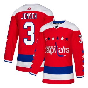 Washington Capitals Nick Jensen Official Red Adidas Authentic Youth Alternate NHL Hockey Jersey