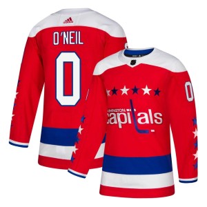 Washington Capitals Kevin O'Neil Official Red Adidas Authentic Youth Alternate NHL Hockey Jersey