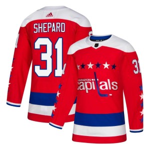 Washington Capitals Hunter Shepard Official Red Adidas Authentic Youth Alternate NHL Hockey Jersey
