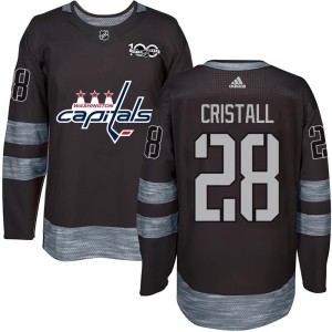 Washington Capitals Andrew Cristall Official Black Authentic Youth 1917-2017 100th Anniversary NHL Hockey Jersey