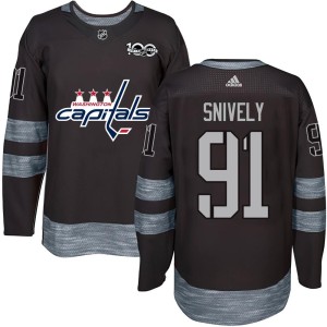 Washington Capitals Joe Snively Official Black Authentic Youth 1917-2017 100th Anniversary NHL Hockey Jersey