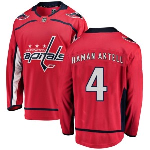Washington Capitals Hardy Haman Aktell Official Red Fanatics Branded Breakaway Youth Home NHL Hockey Jersey