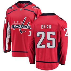Washington Capitals Ethan Bear Official Red Fanatics Branded Breakaway Youth Home NHL Hockey Jersey