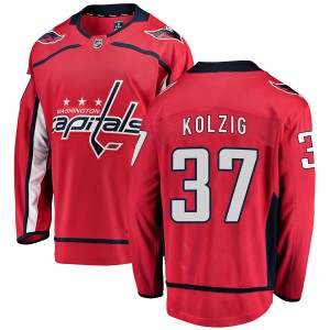 Washington Capitals Olaf Kolzig Official Red Fanatics Branded Breakaway Youth Home NHL Hockey Jersey