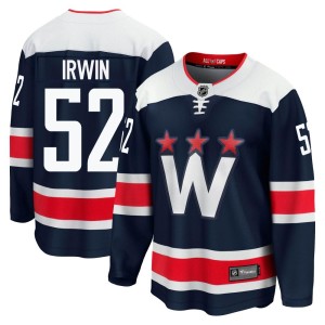 Washington Capitals Matt Irwin Official Navy Fanatics Branded Premier Youth zied Breakaway 2020/21 Alternate NHL Hockey Jersey