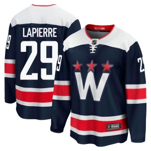 Washington Capitals Hendrix Lapierre Official Navy Fanatics Branded Premier Youth zied Breakaway 2020/21 Alternate NHL Hockey Jersey
