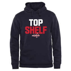 Washington Capitals Official Navy Adult Top Shelf Pullover Hoodie -