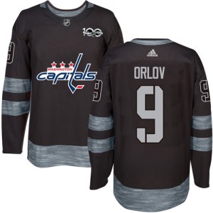 Washington Capitals Dmitry Orlov Official Black Adidas Authentic Adult 1917-2017 100th Anniversary NHL Hockey Jersey