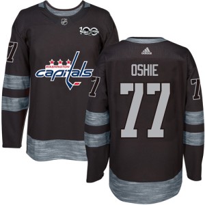 Washington Capitals T.J. Oshie Official Black Adidas Authentic Adult 1917-2017 100th Anniversary NHL Hockey Jersey