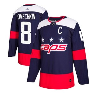 Washington Capitals Alexander Ovechkin Official Navy Blue Adidas Authentic Adult 2018 Stadium Series NHL Hockey Jersey