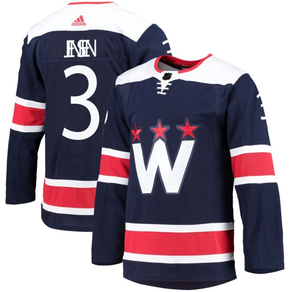 Washington Capitals Nick Jensen Official Navy Adidas Authentic Adult 2020/21 Alternate Primegreen Pro NHL Hockey Jersey