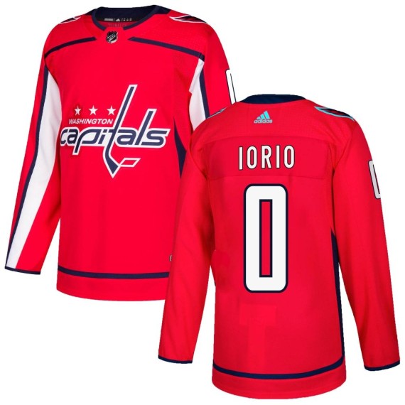 Washington Capitals Vincent Iorio Official Red Adidas Authentic Youth Home NHL Hockey Jersey