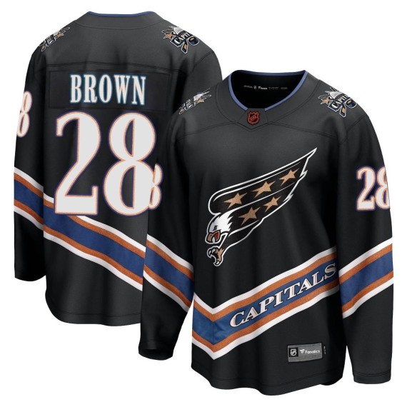 Washington Capitals Connor Brown Official Black Fanatics Branded Breakaway Youth Special Edition 2.0 NHL Hockey Jersey