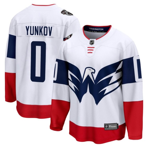Washington Capitals Michail Yunkov Official White Fanatics Branded Breakaway Adult 2023 Stadium Series NHL Hockey Jersey