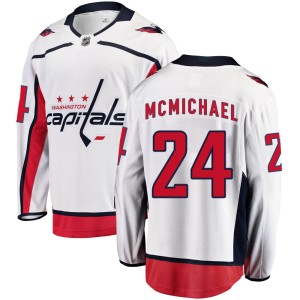 Washington Capitals Connor McMichael Official White Fanatics Branded Breakaway Adult Away NHL Hockey Jersey
