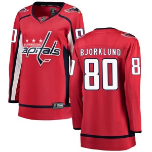 Washington Capitals Garin Bjorklund Official Red Fanatics Branded Breakaway Women's Home NHL Hockey Jersey