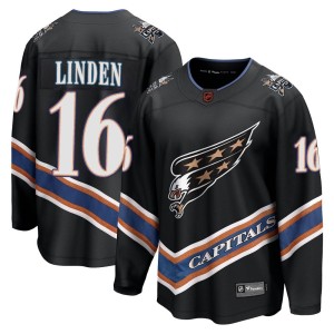 Washington Capitals Trevor Linden Official Black Fanatics Branded Breakaway Youth Special Edition 2.0 NHL Hockey Jersey