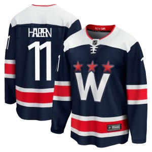 Washington Capitals Jeff Halpern Official Navy Fanatics Branded Premier Adult zied Breakaway 2020/21 Alternate NHL Hockey Jersey