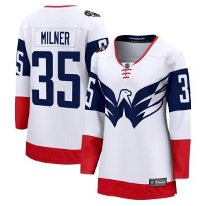 Washington Capitals Parker Milner Official White Fanatics Branded Breakaway Women's 2023 Stadium Series NHL Hockey Jersey